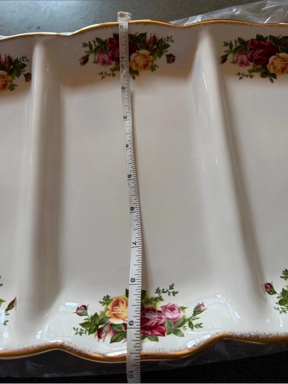 ROYAL ALBERT OCR 3 partition Serving Tray, 17.5”x9.5”, New in Box, Royal Doulton